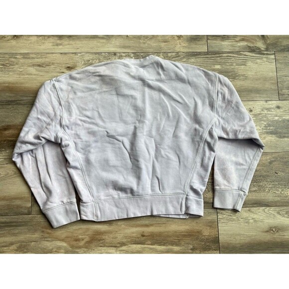 Nike Women's Sweatshirt Violet & Pink Swoosh Crop Top Pullover Medium Sweatshirt - Picture 2 of 7